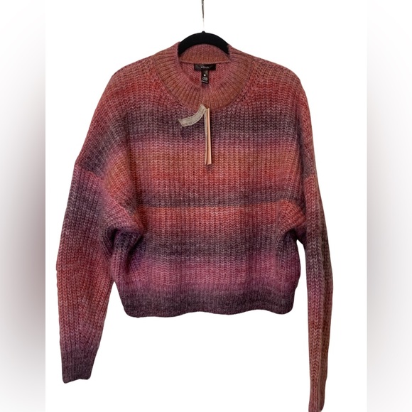 Aqua Sweaters - Aqua  Crewneck Colorblock Sweater Size Large